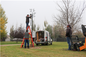 Public Works Installs the Sculpture